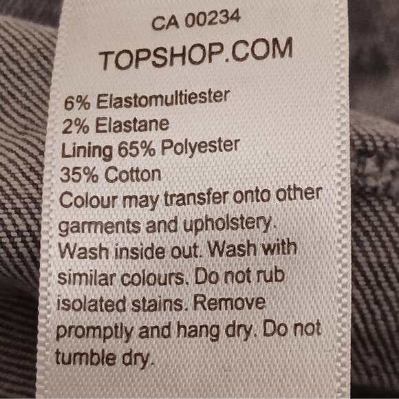 Topshop Jamie Jeans Womens 28 Gray High Rise Super Skinny Ankle Fit 26 - Picture 10 of 12